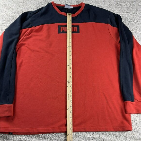 Puma Graphic Print Sweatshirt Red Black Men’s Size XL - Picture 4 of 7